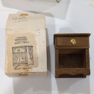 Concord Miniatures Wooden Night Table